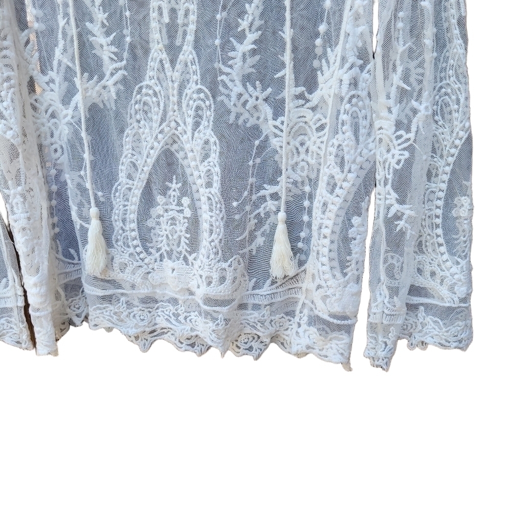 American Rag - lace crochet blouse - small - white - Bohemian - Picture 5 of 7